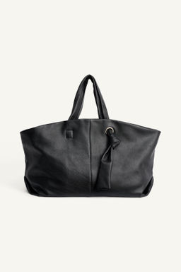 BOLSO SHOPPER PIEL / Negro - Zara фото 3