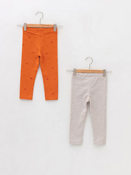 Beli Lastikli Desenli Pamuklu K?z Bebek Tayt 2li - Waikiki фото 2