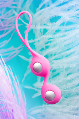 Вагинальные шарики LEroina Futa, силикон, розовый, 11 см, 1,9 см, 63 г