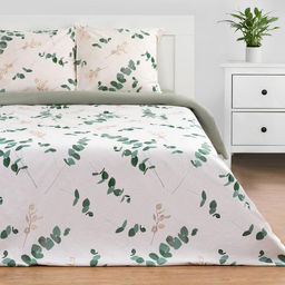 Постельное белье Этель евро Эвкалипт (вид 1) 200*217 см,240*220 см,70*70 см -2 шт  фото 10