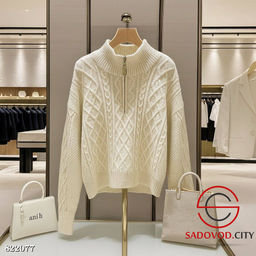 Теплый свитер на полузамке