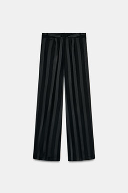 METALLIC THREAD STRIPED JACQUARD TROUSERS - Zara фото 6