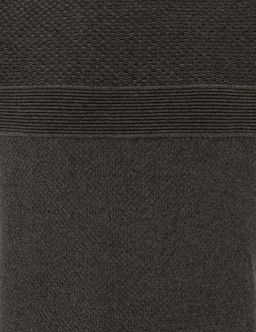 Gri Melanj Slim Fit Yar_m Bal_k__ Yaka Triko Kazak