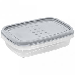 PATTERN FLEX Контейнер для продуктов пластмассовый 0,3л, 14,3х10х4см, прямоугольный, с гибкой крышкой, пепельный жемчуг, подходит для СВЧ (Россия)