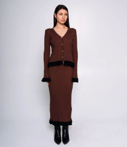 Костюм #КТ4050, шоколадный