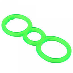 Игрушка для перетягивания для собаки Тянучка 2 23,2х8,2х1см, полипропилен, прозрачный, цвета микс (синий, зеленый), Пэт тойс (Pet toys) (Китай)