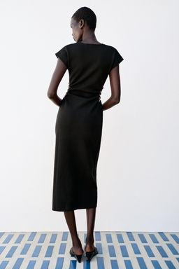 VESTIDO PUNTO CUT OUT BOLAS / Negro - Zara фото 5