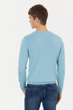 Мужской синий трикотажный свитер Basic - U.s. polo assn фото 17