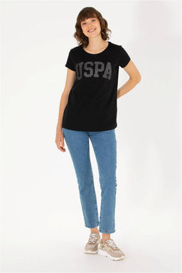 U. S. Polo Assn Женская черная базовая футболка с круглым вырезом - U.s. polo assn фото 10