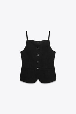 BUTTONED WAISTCOAT TOP - Zara фото 6
