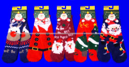 Цена за 10 пар. AMIGOBS носки женские НОРКА "НОВОГОДНИЕ ПУШИСТИКИ"