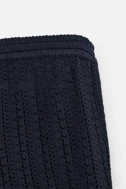 TEXTURED CROCHET BERMUDA SHORTS - Zara фото 10