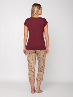 Костюм женский вискоза с бриджами "ЭЙПРИЛ" БОРДО