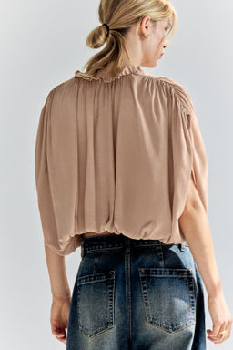 Oversized bubble-hem blouse - H&m фото 6