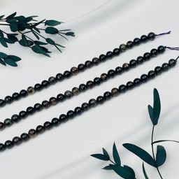 Бусины для украшений из камня Биотит (48 бусин)