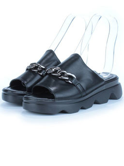 08-PEA122-1 BLACK Босоножки женские (натуральная кожа)