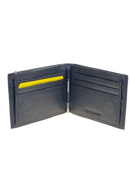 Мужское портмоне из натуральной кожи, цвет черный - Greta фото 2