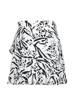 TRENDYOLMILLA Lacivert Desenli Etek Ucu F?rf?rl? Viskon Dokuma Etek Gorunumlu Sort TWOSS24SR00037 фото 12