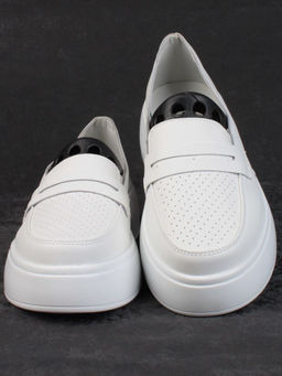 03-SD13-1D WHITE Полуботинки женские (натуральная кожа)