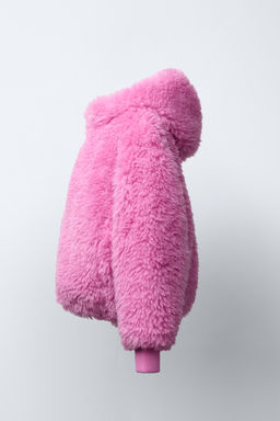 FAUX FUR HOODED JACKET - Zara фото 3