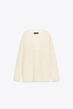 WOOL BLEND LACE KNIT SWEATER - Zara фото 13