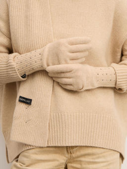 Перчатки из кашемира 18-23-206-0C бежевые