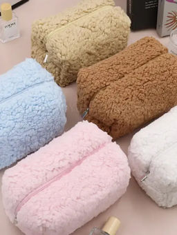 Kristaller Косметичка женская плюшевая Тедди, розовый  фото 2