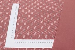 Теплый хлопок Набойка-веточки с горошком цв.св.кораллово-брусничный, ш.1.48м, хл-100%, 160гр/м.кв - Купава фото 2