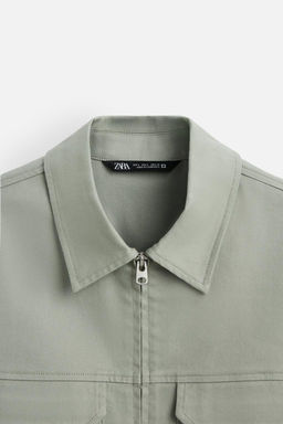 RELAXED FIT ZIP-UP OVERSHIRT - Zara фото 27
