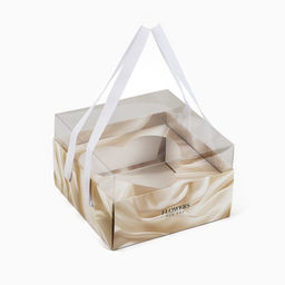 Коробка для цветов с фигурным вкладышем и пластиковой крышкой «Для тебя», 23.5 х 23.5 х 15 см