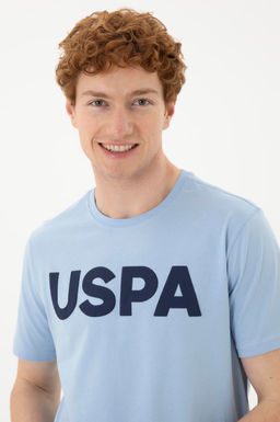 Мужская голубая базовая футболка Неожиданная скидка в корзине - U.s. polo assn фото 2