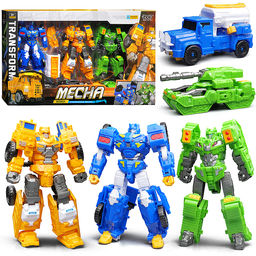 Робот трансформирующийся в спецтехнику, в коробке