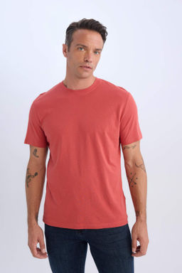 New Regular Fit Bisiklet Yaka Basic Duz K?sa Kollu Tisort - Defacto фото 50