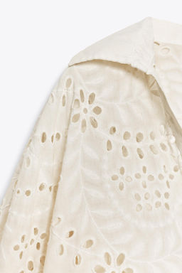 ZW COLLECTION SHIRT WITH CUTWORK EMBROIDERY