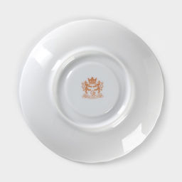 Блюдце Cmielow «Рококо. Гуси», d=12.5 см, фарфор, белое