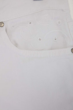 Ekru Brode Detayl_ Y_ksek Bel Mini Denim _ort TWOSS26SR00129