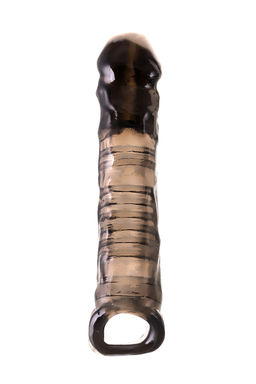 Насадка Toyfa XLover, для увеличения размера, TPE, черный, прозрачный, 22.5 см  фото 2