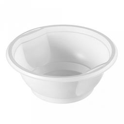 Тарелка одноразовая суповая из полипропилена 600мл, д155мм, белый (Россия)