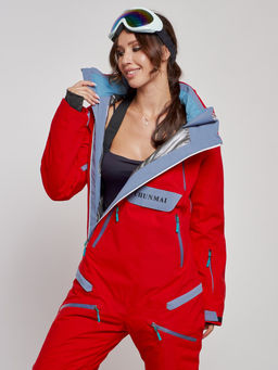 Горнолыжный комбинезон женский зимний красного цвета 2323Kr - Chunmai фото 20