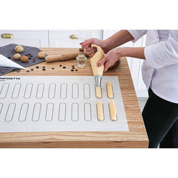 Коврик для выпечки армированный KONFINETTA Эклер, силикон, 40?60 см, 0.4 мм, белый  фото 10