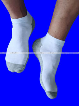 Цена за 10 пар. DOMINOBS носки мужские укороченные белые (серая подошва) арт. 5206 - Байвей фото 3