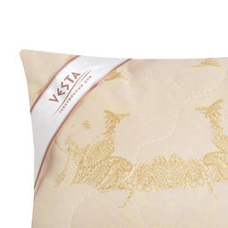 Подушка стёганная 50х70 см, шерсть верблюда, ткань глосс-сатин, п/э 100% - Vesta фото 2