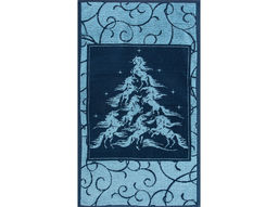 Полотенце махровое 6с104.411ж1 Лошадиная елка (джинс) 67х40см