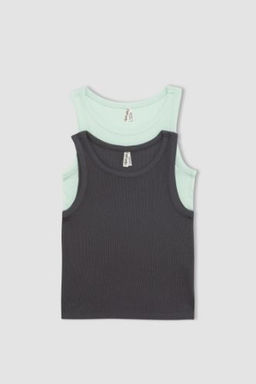 K?z Cocuk Bisiklet Yaka 2li Atlet