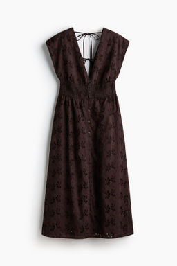 Vestido de algod?n con bordado ingl?s