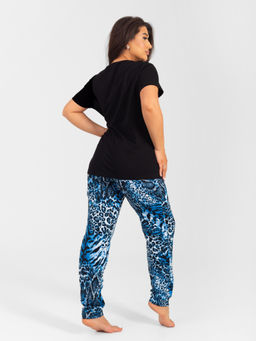 Пижама женская кулирка с брюками "МАМБА" СИНИЙ