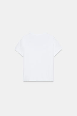 CAMISETA ALGOD?N MANGA CORTA / Blanco - Zara фото 6