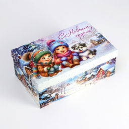 Набор подарочных новогодних коробок 10 в 1 «Новогдние каникулы», 32.5×20×12.5 - 12×7×4 см