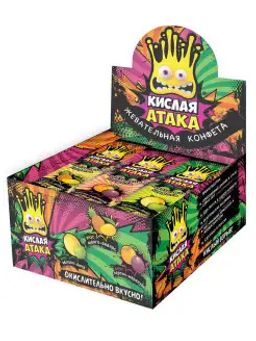 Цена за 2шт. Конф.жеват.  Кислая Атака ассорти фас. 0.011кг Сладкая сказка
