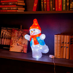 ULD-M2234-040/STA WHITE IP20 SNOWMAN-2 Фигура светодиодная Снеговик-2, 30*35см, 40 светодиодов. Белый свет. Провод прозрачный. TM Uniel - Volpe фото 8